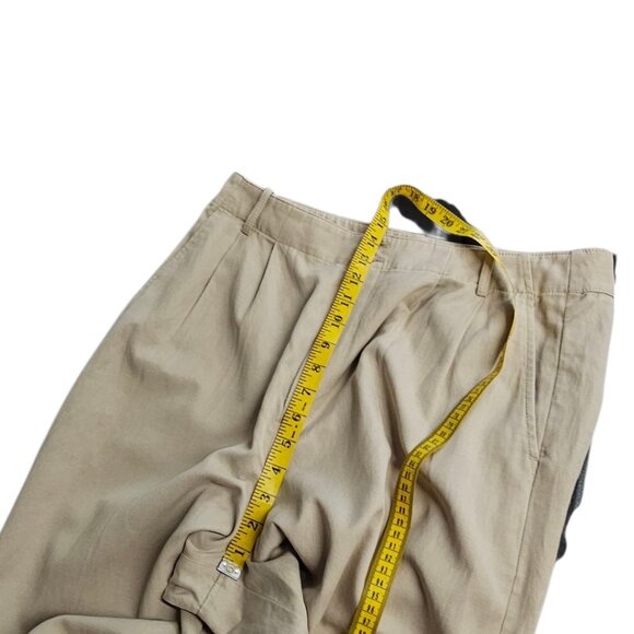 Madewell Womens The Harlow Wide Leg Pants, Linen, Lyocell, Tan, Hi Rise, Size 14 - Picture 7 of 10